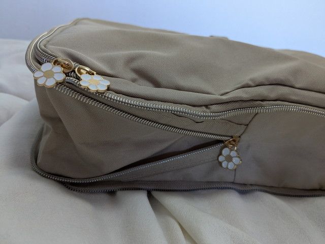 ミッフィー圧縮収納ポーチ横から見たところ