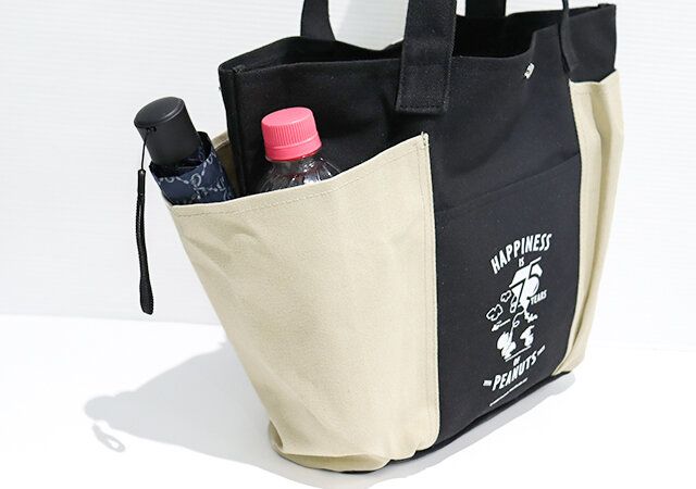 スヌーピー生誕記念の特別なトートバッグ サイドポケット