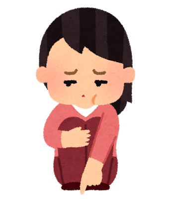 いじける人のイラスト（女性） | かわいいフリー素材集 いらすとや