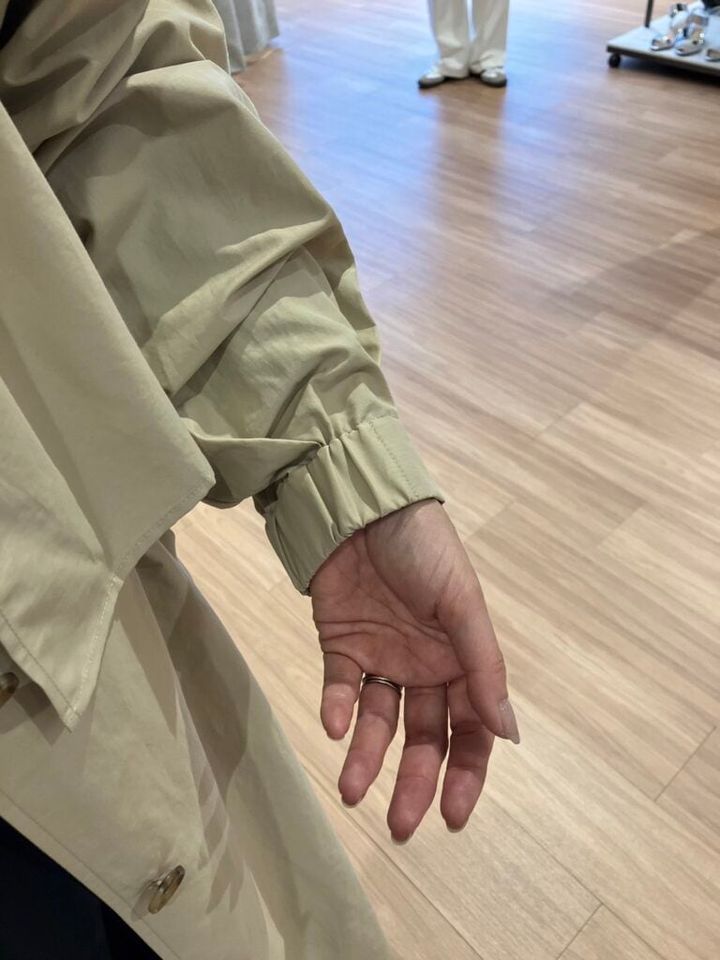 コットンブレンドスタンドカラーコート BEIGE ¥24,000