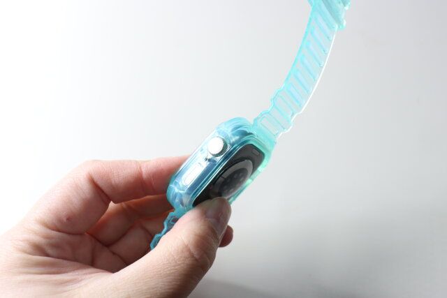 スマートウォッチケースバンド一体型（38／40／41mm、GR） ボタン部分