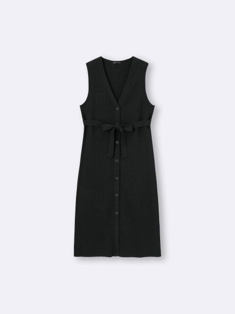 2025guレディースニットジャンパードレス