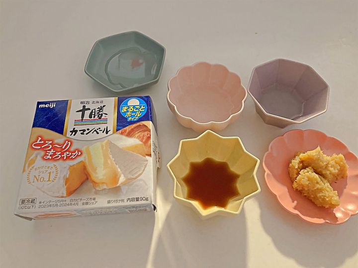 カマンベールチーズのみそ漬けの材料