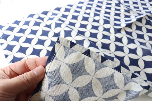 和柄のれん 縫製