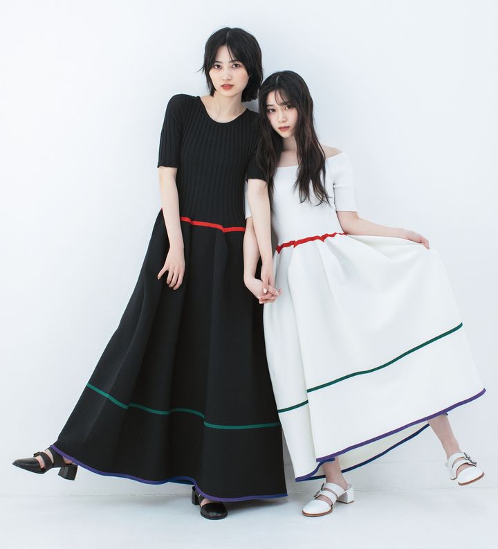 的野美青さん、山下瞳月さんが着るCFCL