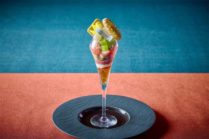 大人のご褒美パフェ お～いお茶トリプルティー