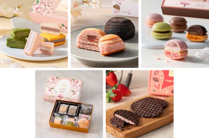 「ドームバームクーヘン ショコラ＆桜」4個入 2106円、8個入 3996円