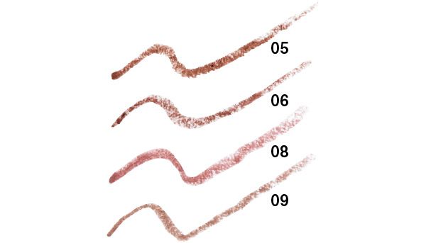 ピンクブラウンの08とグレイッシュブラウンの09は昨夏の新色