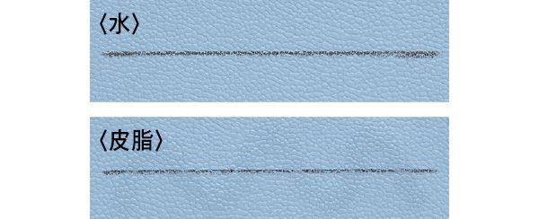 水や汗には強いけれど、皮脂がつくと線が薄くなってしまう