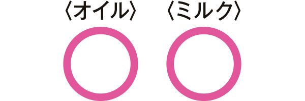 オイル〇 ミルク〇