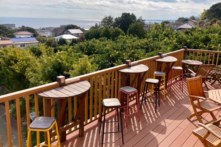 みかん畑を見渡すオーシャンビューの絶景カフェを併設♪ 東伊豆の収穫体験農園「ふたつぼり」