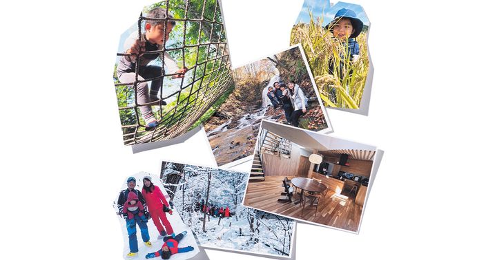 軽井沢に移住した家族４人の思い出写真たち