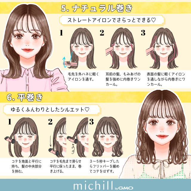 ナチュラル巻き 平巻き