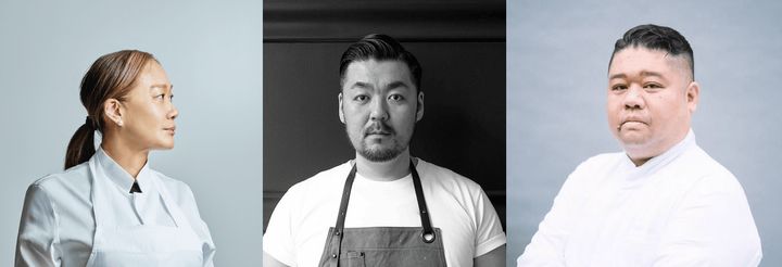 左から「諸鈎 morokagi」に携わる加藤峰子、高田裕介、荒井昇