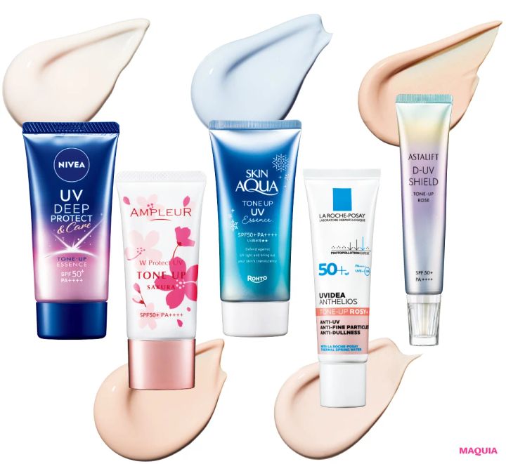 透明感を底上げする新作トーンアップUVを検証！ カラーやテクスチャー、肌映えをチェック