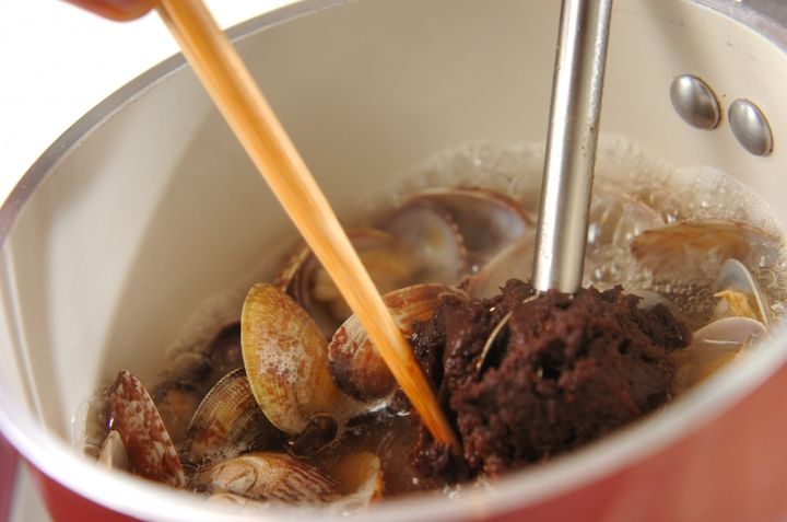 アサリの赤だしつけそばの作り方1
