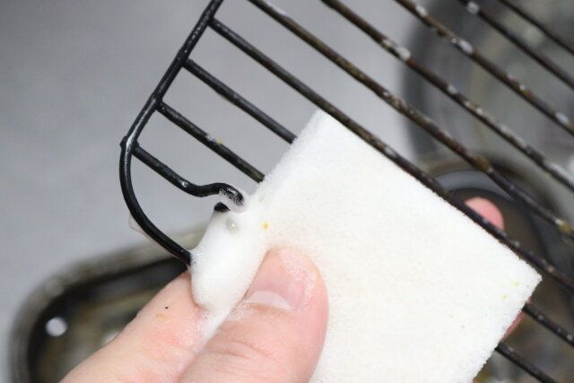 ダイソー キッチンシートスポンジ 使用例 魚グリル