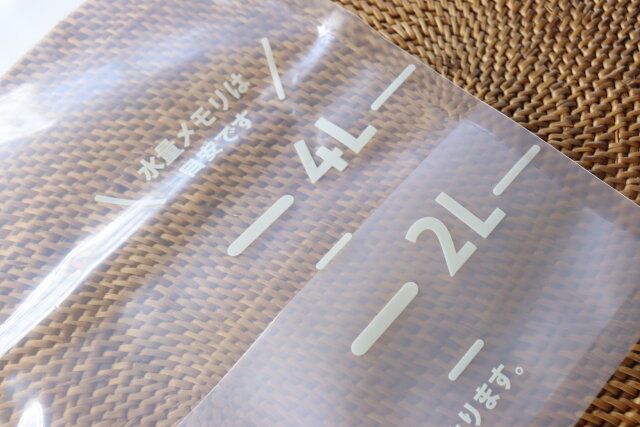 つけ置き洗いバッグ 目盛り