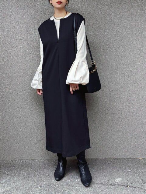 黒ジャンスカコーデ1