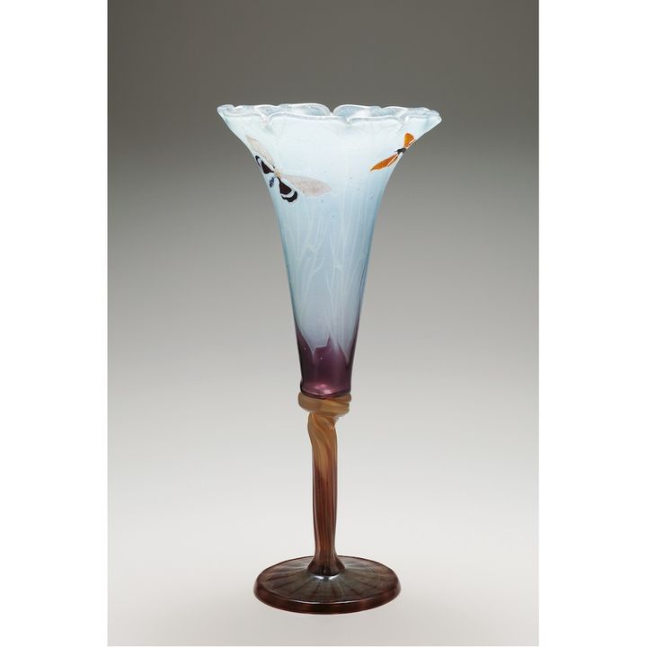 昼顔形花器「蛾」 エミール・ガレ 1900年 サントリー美術館