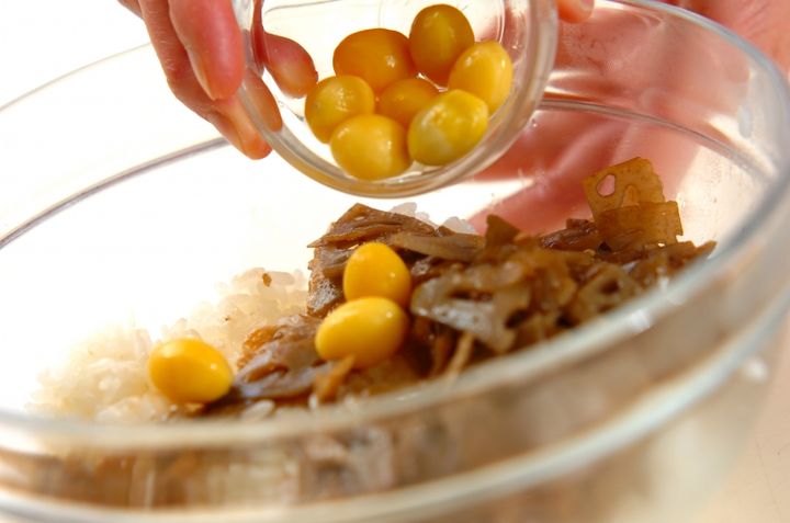 レンコンきんぴらの混ぜご飯の作り方3