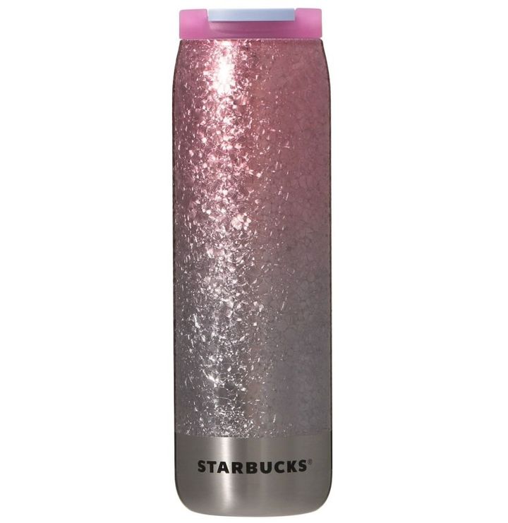 「カンシェイプステンレスボトルクラック パープルグラデーション」473ml 5300円