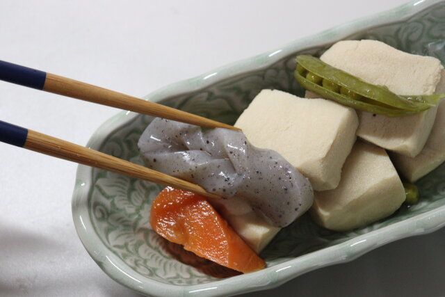 スス竹菜箸両細 使用例