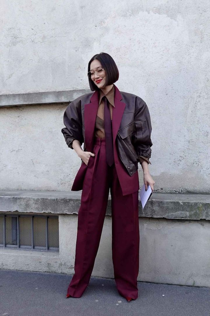 画像: バーガンディが華やかでハンサムな女性へ昇華