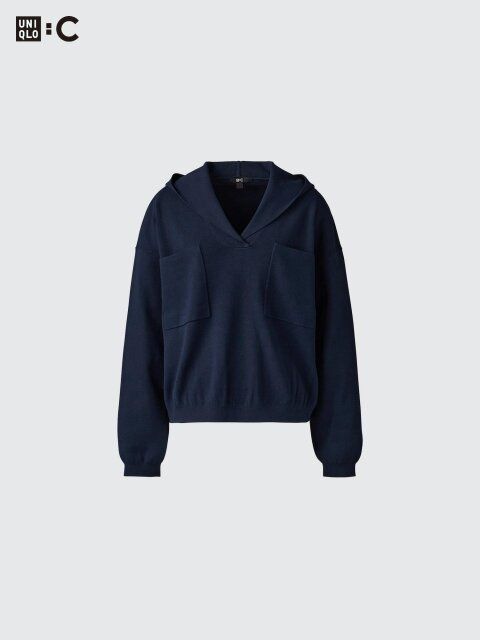 2025ユニクロコラボレディースリラックスフーデッドセーター