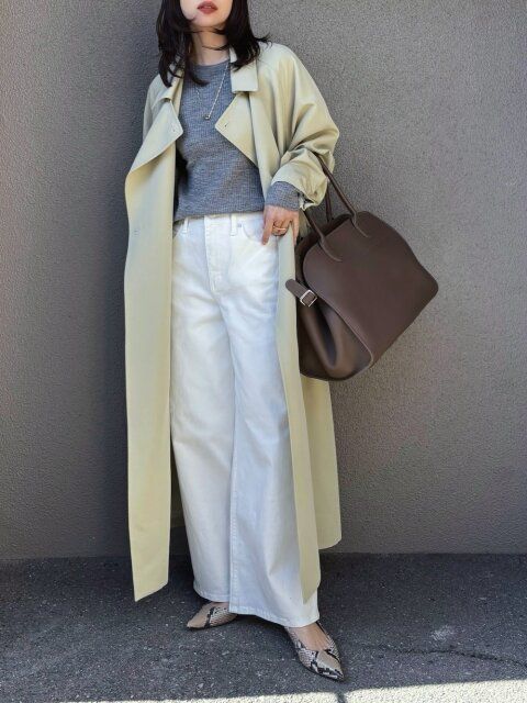 白ワイドパンツコーデ1