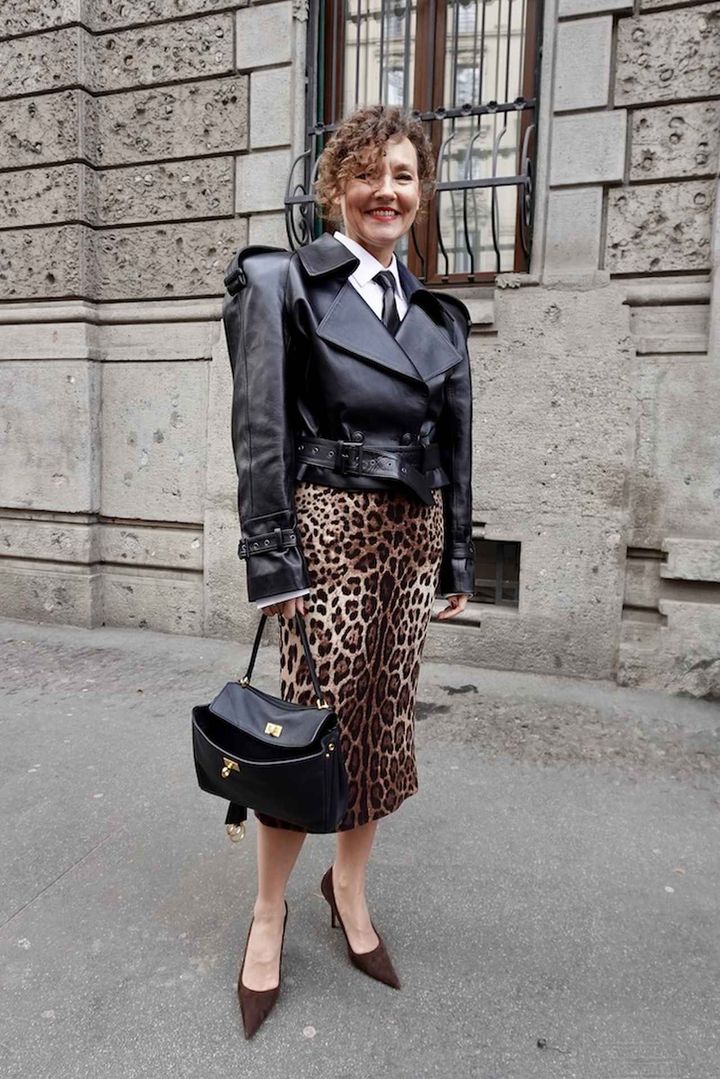 画像1: ビッグショルダーとタイが織りなす旬な着こなし