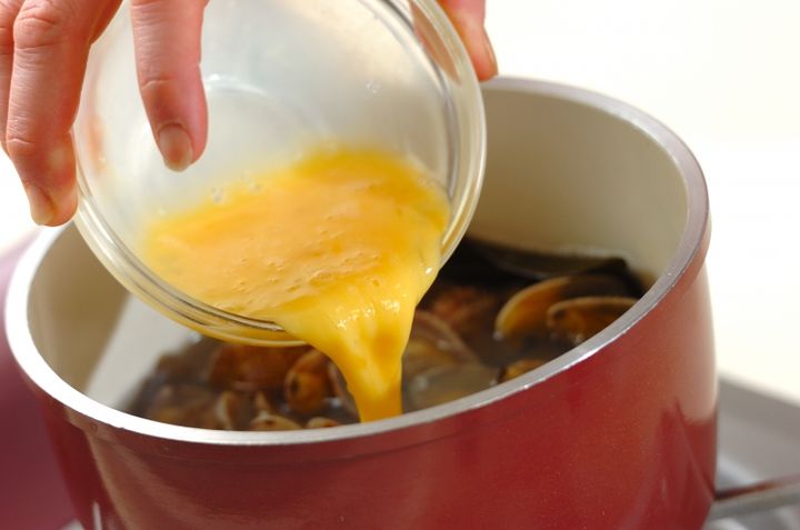 アサリと卵のトロミスープの作り方2