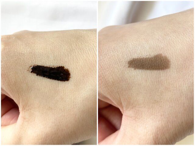 3COINS 眉ティント／and us 手の甲に付ける