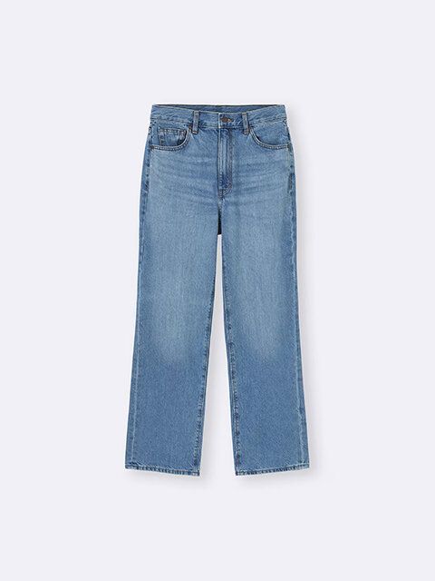 GU ハイライズストレートジーンズ BLUE