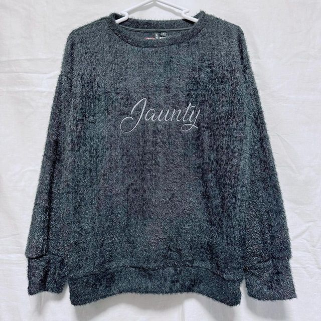 しまむら「ラメシャギー英字プルオーバー」