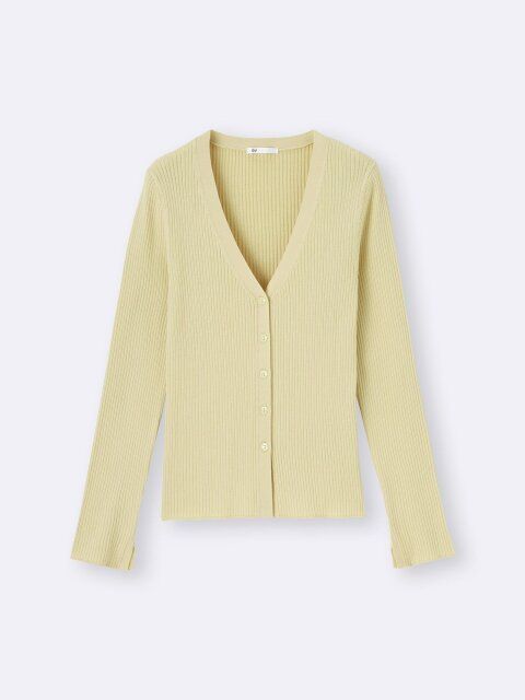 2025guレディース春UVカットVネックカーディガン