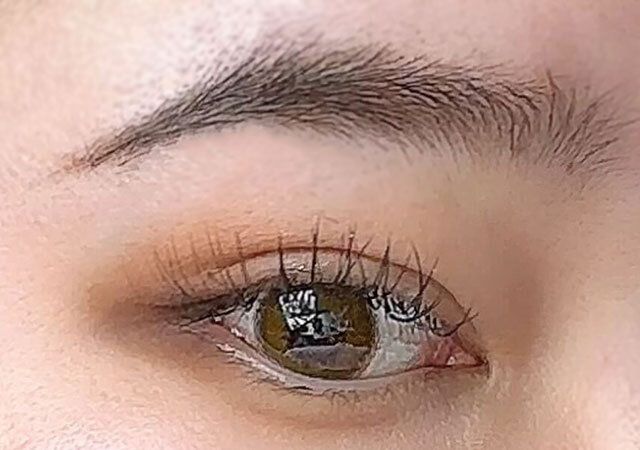 ダイソー KM チャームアイシャドウパレット 03 Kyumme 発色 使用例