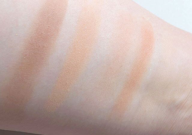 ダイソー KM チャームアイシャドウパレット 03 Kyumme 発色