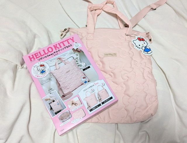HELLO KITTYリボンキルティングBAGキュートPINK