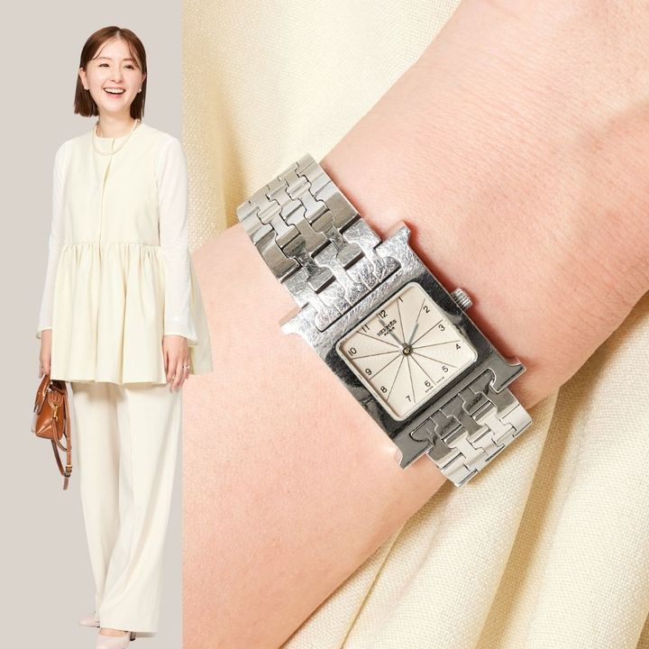 クラウドチームVERY藤原沙由里のセレモニー時計はエルメスのHウォッチ