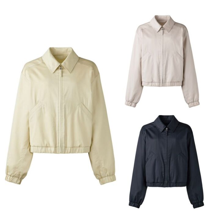 ユニクロユーのジップアップショートブルゾン