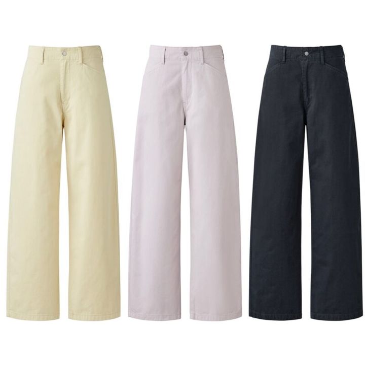 ユニクロユーのコットンワイドパンツ