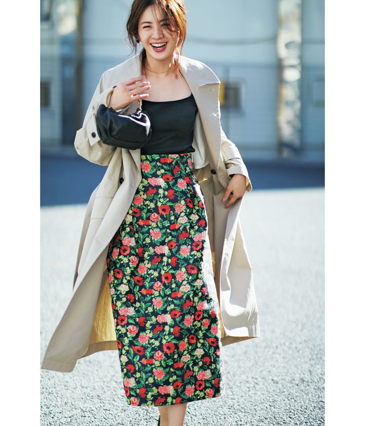 DOUBLE STANDARD CLOTHING 花柄 スカート チューリップ DOUBLE STANDARD CLOTHING 花柄 スカート チューリップ