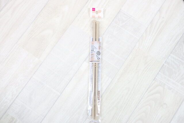 ダイソー 先が直接つかない菜箸（Cooma） パッケージ