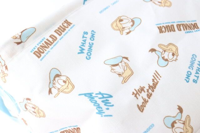 布製収納、コーティング加工、28.5cm×21cm×16cm（ドナルドダック）DC8 柄