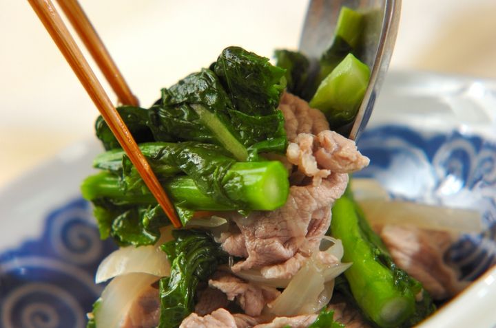 豚と菜の花のサッパリ煮の作り方3