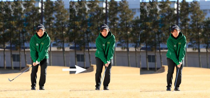 冬のアプローチの正しい打ち方！「超・鈍角＆ノーコック」で払い打つ
