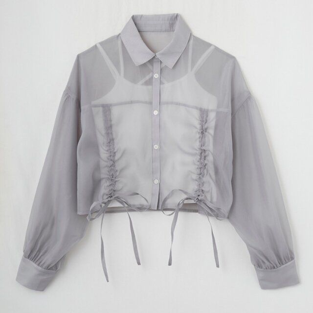 しまむらのシアーシャツとキャミソール