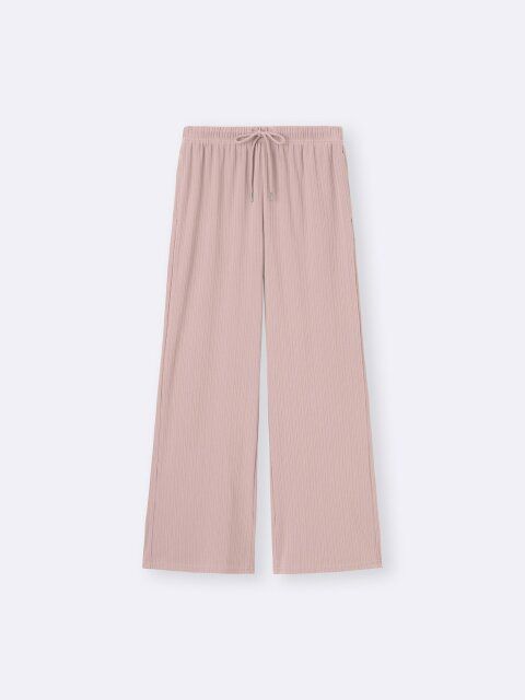 2025guレディースリブプルオンパンツ