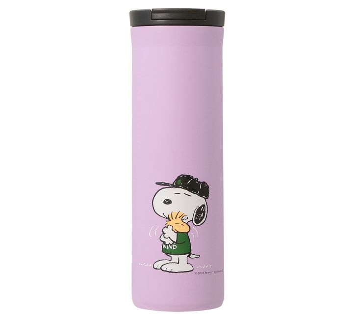 「PEANUTS ステンレスボトル パープル」473ml 5900円